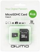 MicroSD 4GB Qumo Class 4 + SD адаптер - фото, изображение, картинка