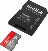 MicroSDXC 256GB SanDisk Class 10 Ultra UHS-I A1 (150 Mb/s) + SD адаптер* - фото, изображение, картинка
