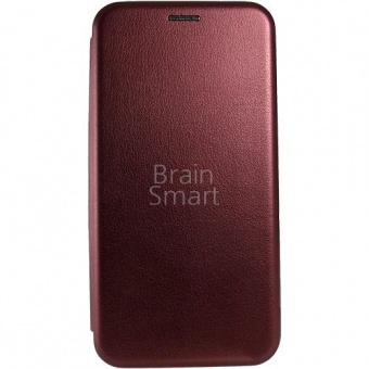 Книжка кожа Creative Case Xiaomi Redmi Note 8 Бордовый тех.упак - фото, изображение, картинка