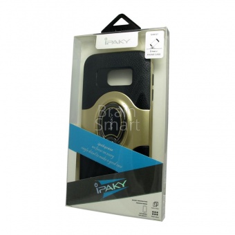 Накладка противоударная iPaky Yudun Samsung S7 Черный/Золотой - фото, изображение, картинка