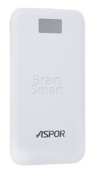 Внешний аккумулятор Aspor Power Bank A386 soft touch 12000 mAh Белый - фото, изображение, картинка