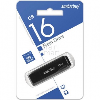 USB 3.0 Флеш-накопитель 16GB SmartBuy LM05 Черный - фото, изображение, картинка