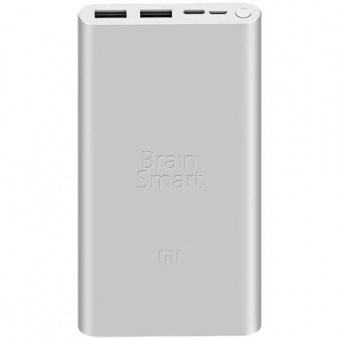 Внешний аккумулятор Xiaomi Power Bank 3 2USB PLM13ZM (VXN4259CN) 10000 mAh Серебристый - фото, изображение, картинка
