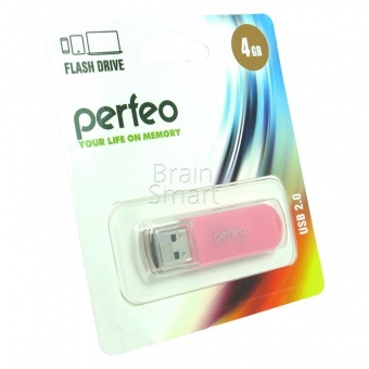 USB 2.0 Флеш-накопитель 4GB Perfeo C03 Розовый - фото, изображение, картинка