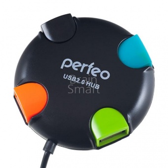 USB-HUB Perfeo PF-H020 4 Ports Черный - фото, изображение, картинка