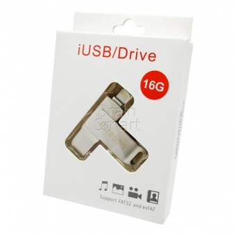 USB/Drive U008 Флеш-накопитель 16GB iDragon металл для Apple (Lightning) - фото, изображение, картинка