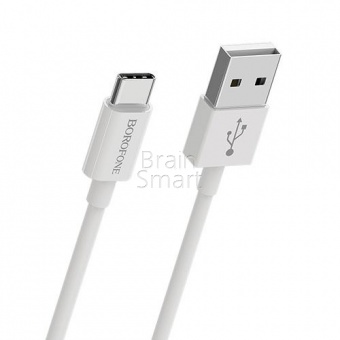 USB кабель Type-C Borofone BX22 Bloom (1м) Белый - фото, изображение, картинка
