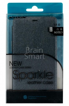 Книжка Nillkin Sparkle Leather Xiaomi Redmi Note 3 Черный - фото, изображение, картинка