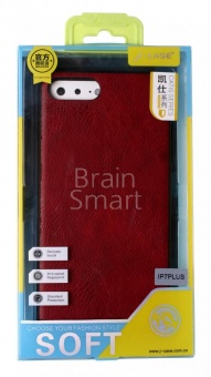 Накладка силиконовая J-Case Catis Series под кожу iPhone 7 Plus/8 Plus Красный - фото, изображение, картинка