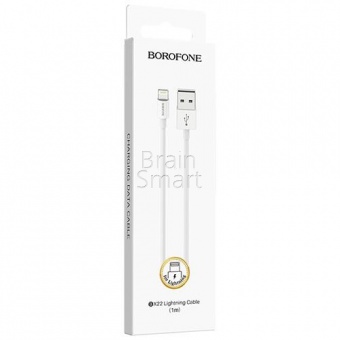 USB кабель Lightning Borofone BX22 Bloom (1м) Белый - фото, изображение, картинка