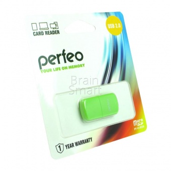USB-картридер Perfeo PF-R009 (microSD) Зеленый - фото, изображение, картинка