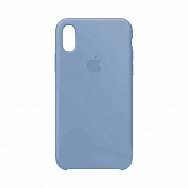 Накладка Silicone Case Original iPhone X/XS (26) Нежно-Голубой