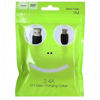 USB кабель Type-C HOCO X13 Easy (1м) Черный - фото, изображение, картинка