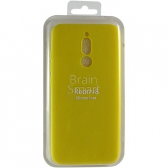 Накладка силиконовая Копия Silicone Case Xiaomi Redmi 8 Желтый - фото, изображение, картинка