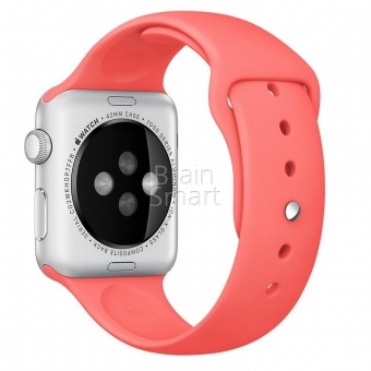Ремешок силиконовый Sport для Apple Watch (42/44мм) M (47) Ярко-Розовый - фото, изображение, картинка