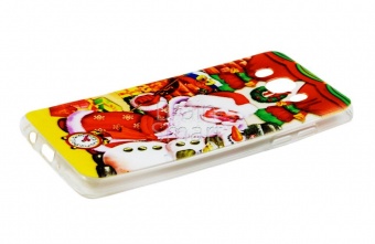 Накладка силиконовая Новогодняя Samsung J510 Дед Мороз - фото, изображение, картинка