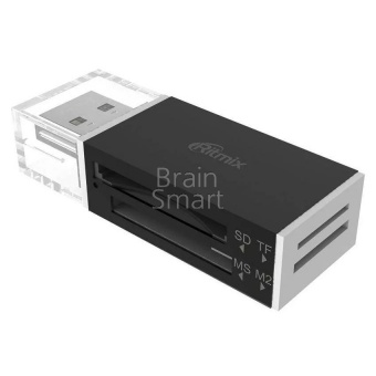 USB-картридер Ritmix CR-2042 (microSD/miniSD/TF/M2) Черный - фото, изображение, картинка