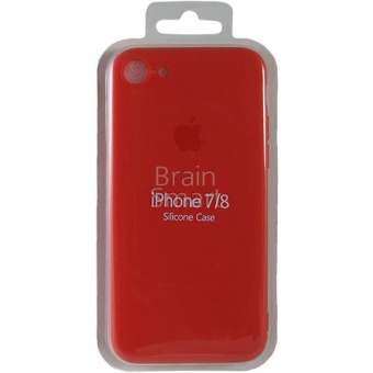 Накладка силиконовая Копия Silicone Case iPhone 7/8/SE Красный - фото, изображение, картинка
