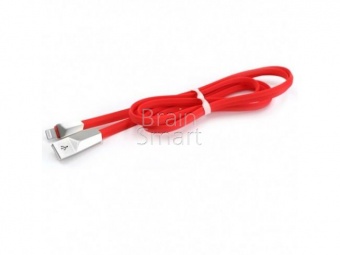 USB кабель Lightning HOCO X4 Zinc Alloy Rhombus (1,2м) Красный - фото, изображение, картинка