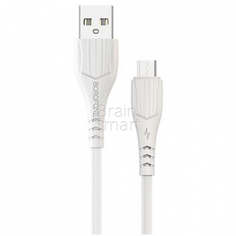 USB кабель Micro Borofone BX37 Wieldy (1м) Белый - фото, изображение, картинка
