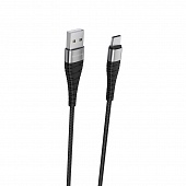 USB кабель Type-C Borofone BX32 Nylon 3,0A (1м) Черный* - фото, изображение, картинка