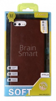 Накладка силиконовая J-Case Catis Series под кожу iPhone 7 Plus/8 Plus Св. Коричневый - фото, изображение, картинка