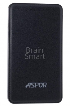 Внешний аккумулятор Aspor Power Bank A371 с переходником lightning 4000 mAh Черный - фото, изображение, картинка