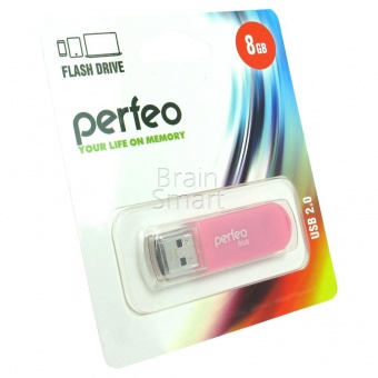 USB 2.0 Флеш-накопитель 8GB Perfeo C03 Розовый - фото, изображение, картинка