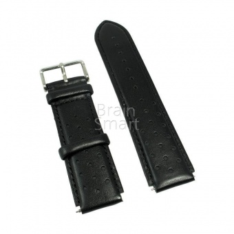 Ремешок кожаный MiJobs для Xiaomi Huami Amazfit Bip Черный (3) - фото, изображение, картинка