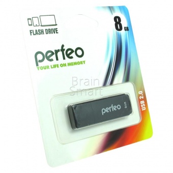 USB 2.0 Флеш-накопитель 8GB Perfeo C04 Черный - фото, изображение, картинка