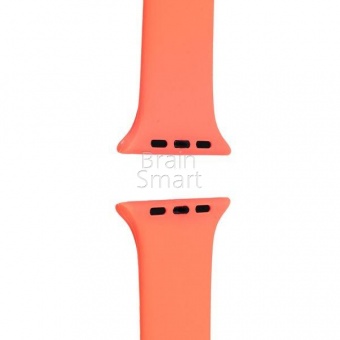 Ремешок силиконовый Sport для Apple Watch (42/44мм) тех.пак Оранжевый - фото, изображение, картинка