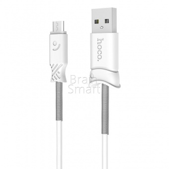 USB кабель Micro HOCO X24 Pisces (1м) Белый - фото, изображение, картинка