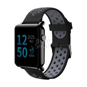 Умные часы Smart Sport Watch KY106 (IPS/IP68) Черный/Серый - фото, изображение, картинка