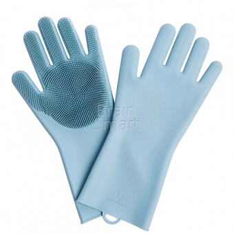 Силиконовые перчатки для уборки Xiaomi Jordan&Judy Silicone Cleaning Glove Синий - фото, изображение, картинка