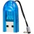 USB-картридер Perfeo PF-R015 (microSD) Синий - фото, изображение, картинка