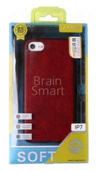 Накладка силиконовая J-Case Catis Series под кожу iPhone 7/8 Красный - фото, изображение, картинка