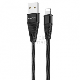 USB кабель Lightning Borofone BU10 Pineapple (1,2м) Черный - фото, изображение, картинка