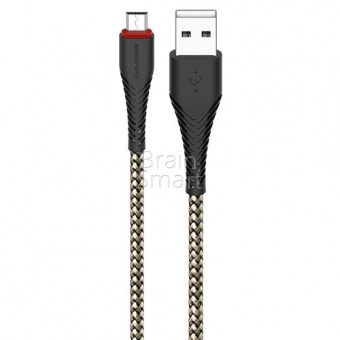 USB кабель Micro Borofone BX25 Powerful (1м) Черный - фото, изображение, картинка