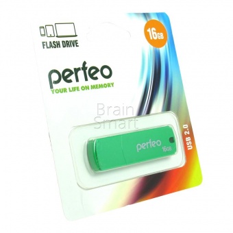 USB 2.0 Флеш-накопитель 16GB Perfeo C05 Зеленый - фото, изображение, картинка