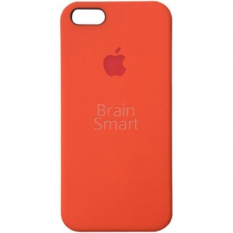 Накладка Silicone Case iPhone 5/5S/SE (13) Ярко-Оранжевый - фото, изображение, картинка