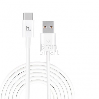 USB кабель Type-C HOCO UPT02 Metal Knitted (1,2м) Белый - фото, изображение, картинка