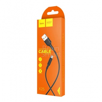 USB кабель Micro HOCO X25 Soarer (1м) Черный - фото, изображение, картинка