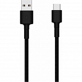 USB кабель Xiaomi Type-C 3A Nylon (1м) (SJX10ZM) Черный* - фото, изображение, картинка