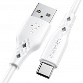 USB кабель Type-C Borofone BX48 3,0A (1м) Белый* - фото, изображение, картинка