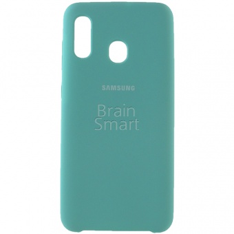 Накладка Silicone Case Samsung A205 (A20 2019) (21) Мятный - фото, изображение, картинка