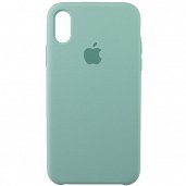 Накладка Silicone Case Original iPhone X/XS (44) Синий-Морской - фото, изображение, картинка