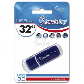 USB 3.0 Флеш-накопитель 32GB SmartBuy Crown Синий - фото, изображение, картинка
