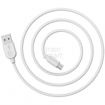 USB кабель Micro Borofone BX14 LinkJet (2м) Белый - фото, изображение, картинка