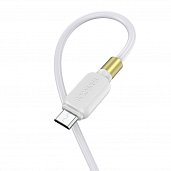 USB кабель Micro Borofone BX59 2,4A (1м) Белый* - фото, изображение, картинка