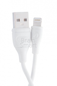 USB кабель Lightning Aspor AC-02 круглый (1,2м) (2.1A) Белый - фото, изображение, картинка